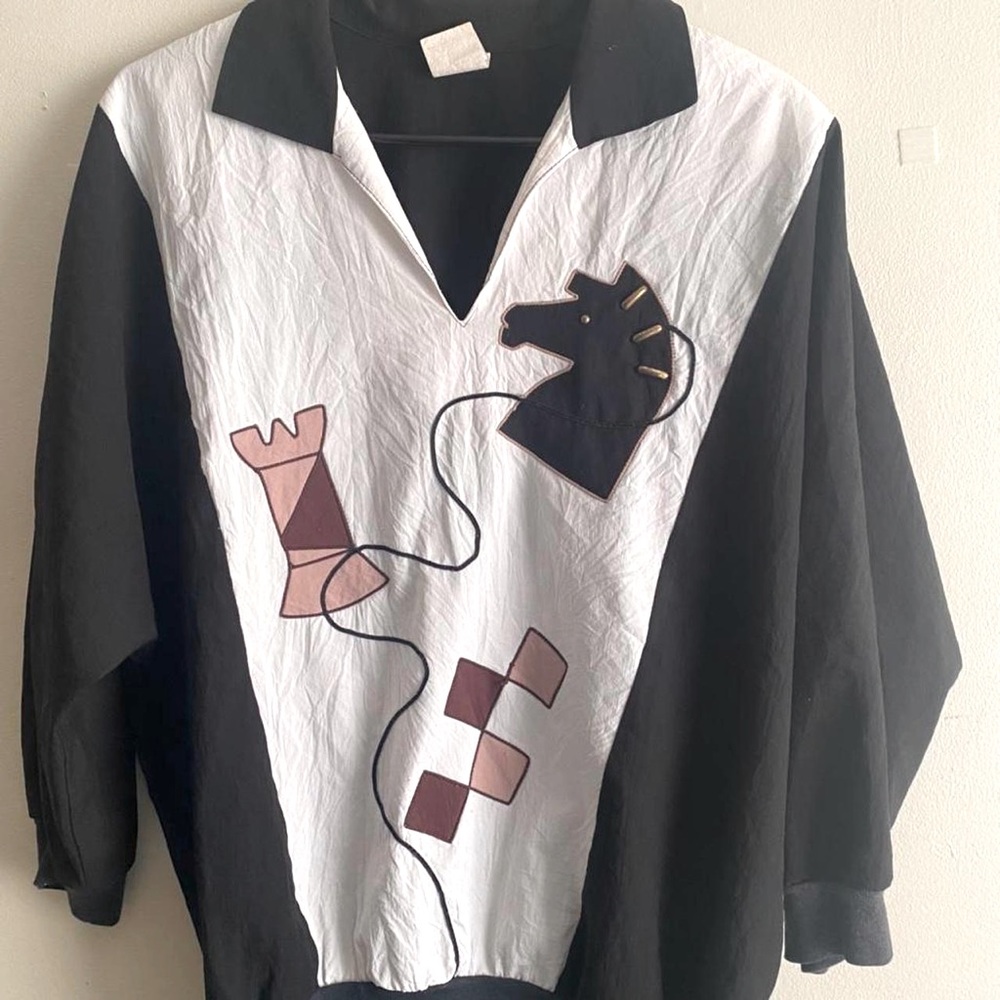 Retro Chess blouse.